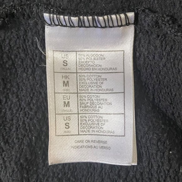 Disney Micky Mouse Ears Hoodie Sweatshirt Men's Small Black Graphic Long-Sleeve - Picture 10 of 13